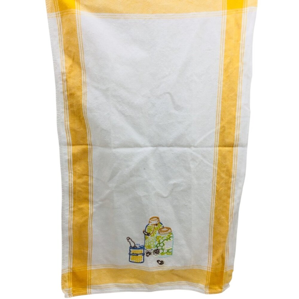 VINTAGE Embroidered Hand Towel Kitchen Canning Dish 23995 - Picture 1 of 7